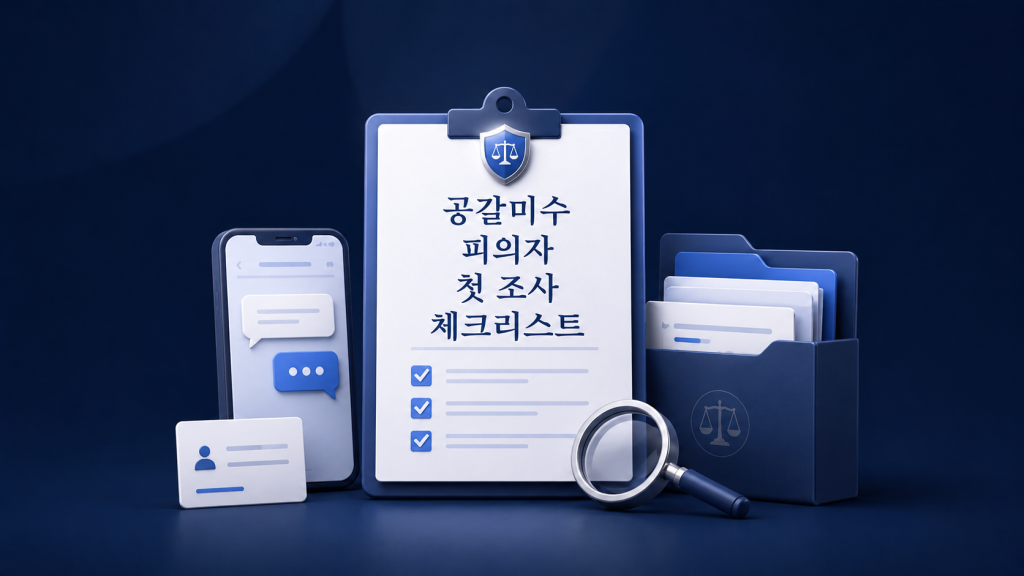 공갈미수 피의자 첫 조사 체크리스트, 경찰조사 전 반드시 확인할 것